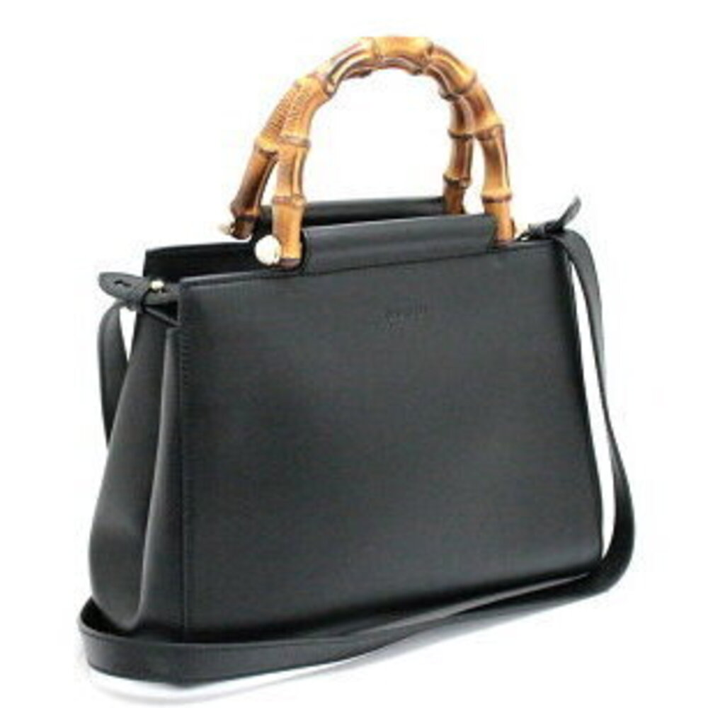 Gucci Bamboo bag tote shoulder leather black - Picture 2 of 7